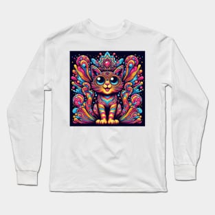 Psychedelic Cat #2 Long Sleeve T-Shirt